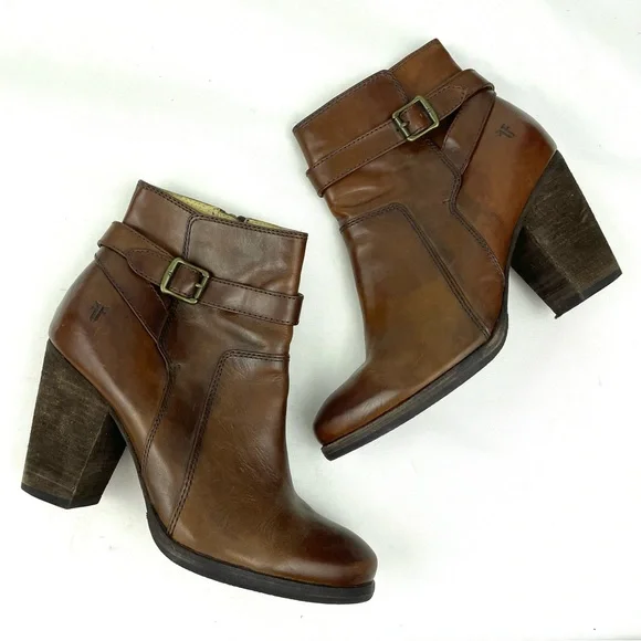 Brown Leather Ankle Boots - Picture 2 of 8